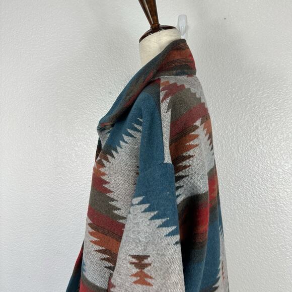 Blue B Collection Jacket Women Small Shacket Aztec Tribal Western Festival - Picture 7 of 12